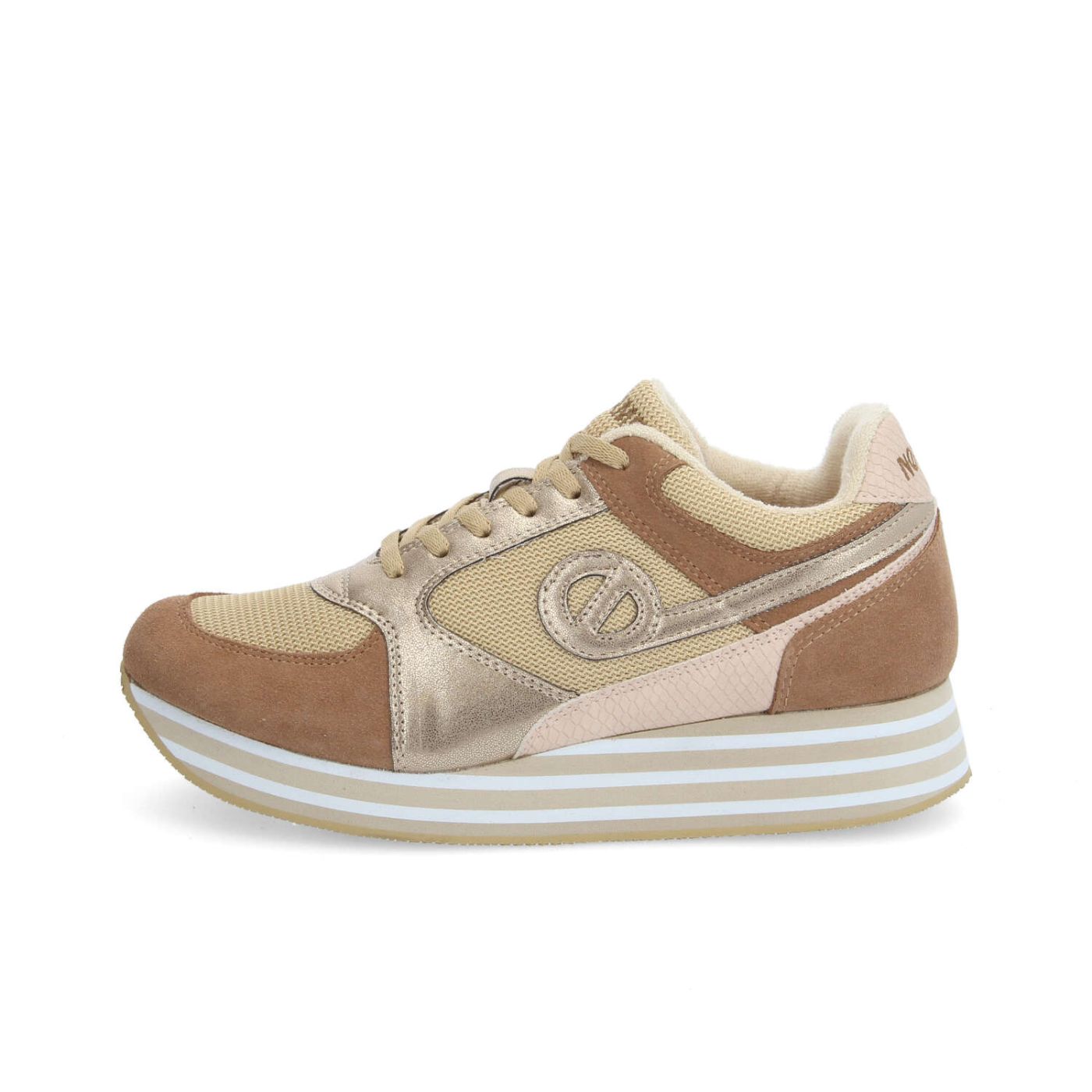 PARKO JOGGER W - KNIT/SUEDE/GLOW - BEIGE/NOISETTE/OR